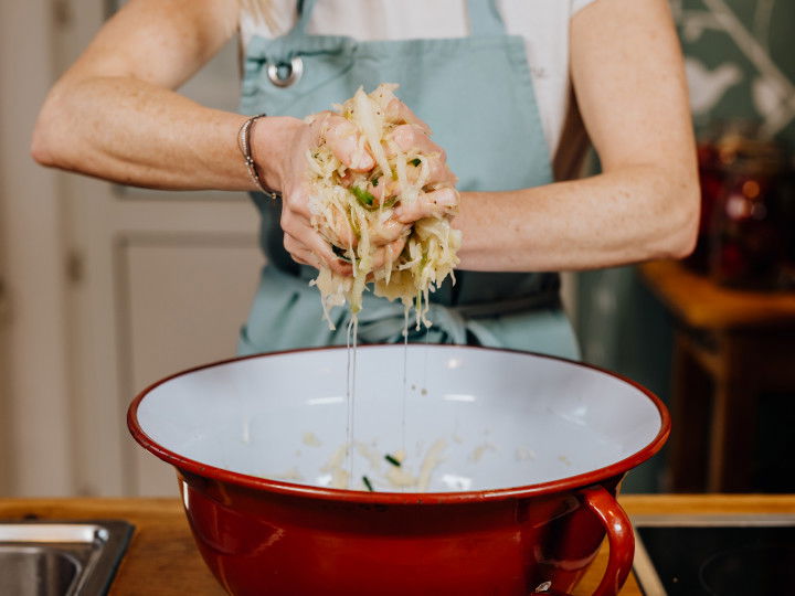 Herstellung Sauerkraut