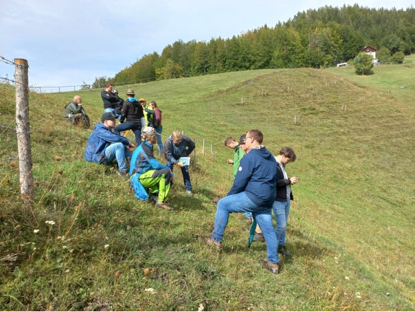 Menschen auf Steilflächen