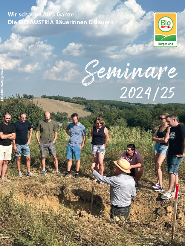 Titelbild Seminarprogramm Burgenland, Menschen am Feld