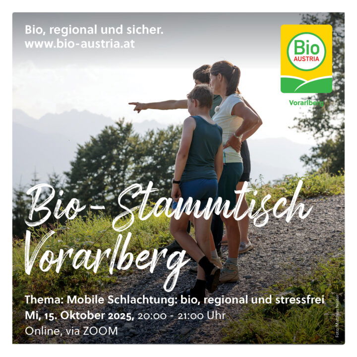 Ankündigung online Bio-Stammtisch Vorarlberg 15.10.2025