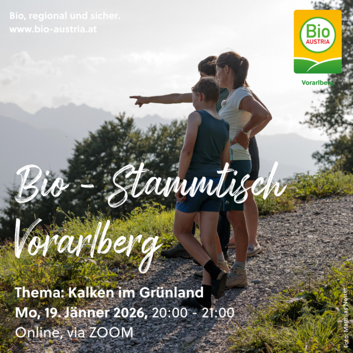 Ankündigung online Bio-Stammtisch Vorarlberg 19.01.26