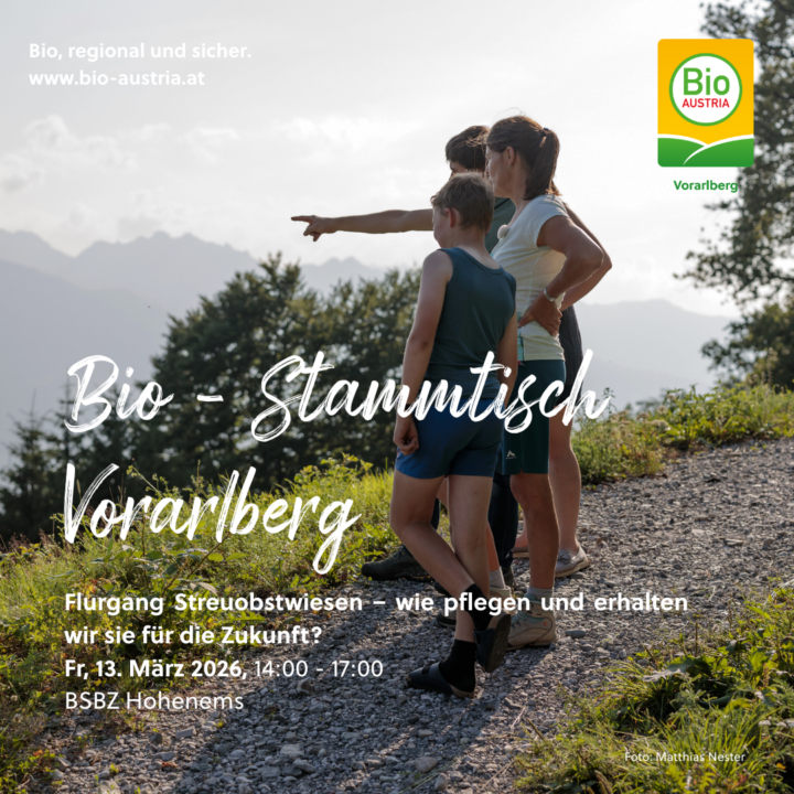 Ankündigung online Bio-Stammtisch Vorarlberg 13.03.26