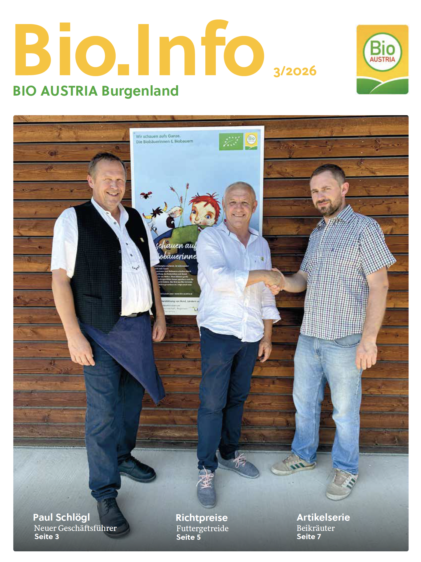 Bio.Info Ausgabe 3/2026 Titelseite Burgenland