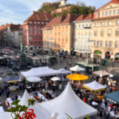 Grazer Hauptplatz von oben