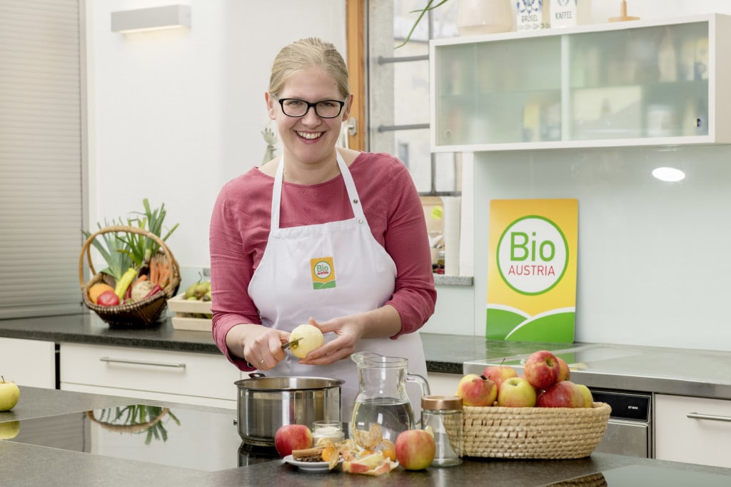 Verarbeitung von Bio-Äpfel