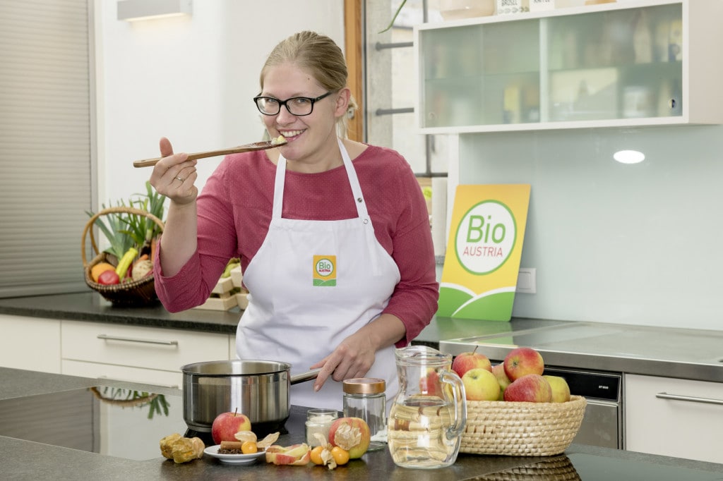 Verarbeitung von Bio-Äpfel